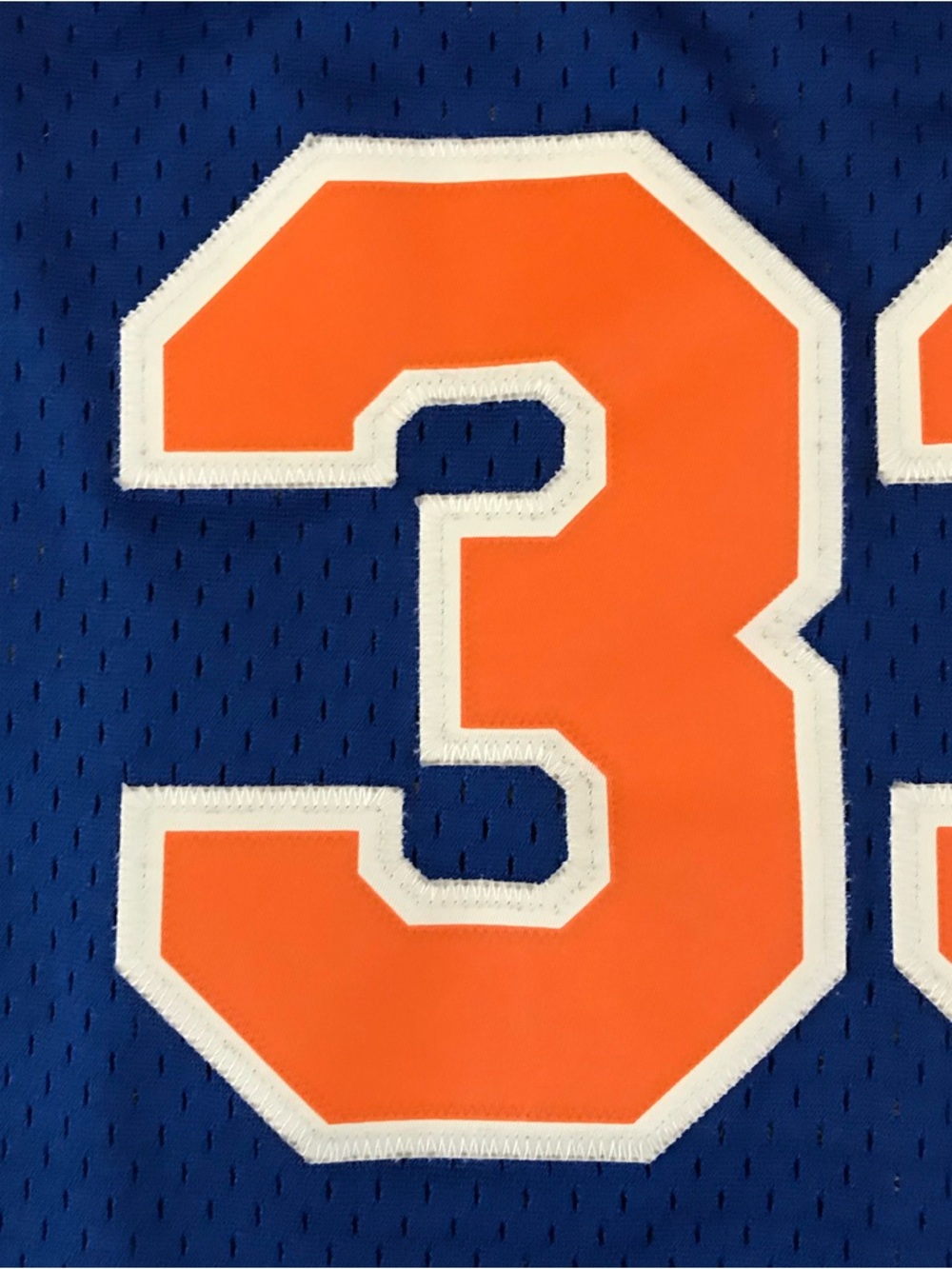 Adidas NY Knicks #33 Basketball Jersey Hardwood Classics Blue Orange S +2 - Picture 11 of 13
